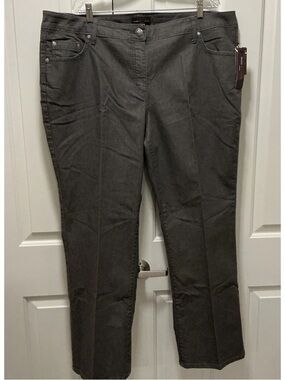 Dana Buchman Denim Like Material Gray Pants Size 24W NWTs
